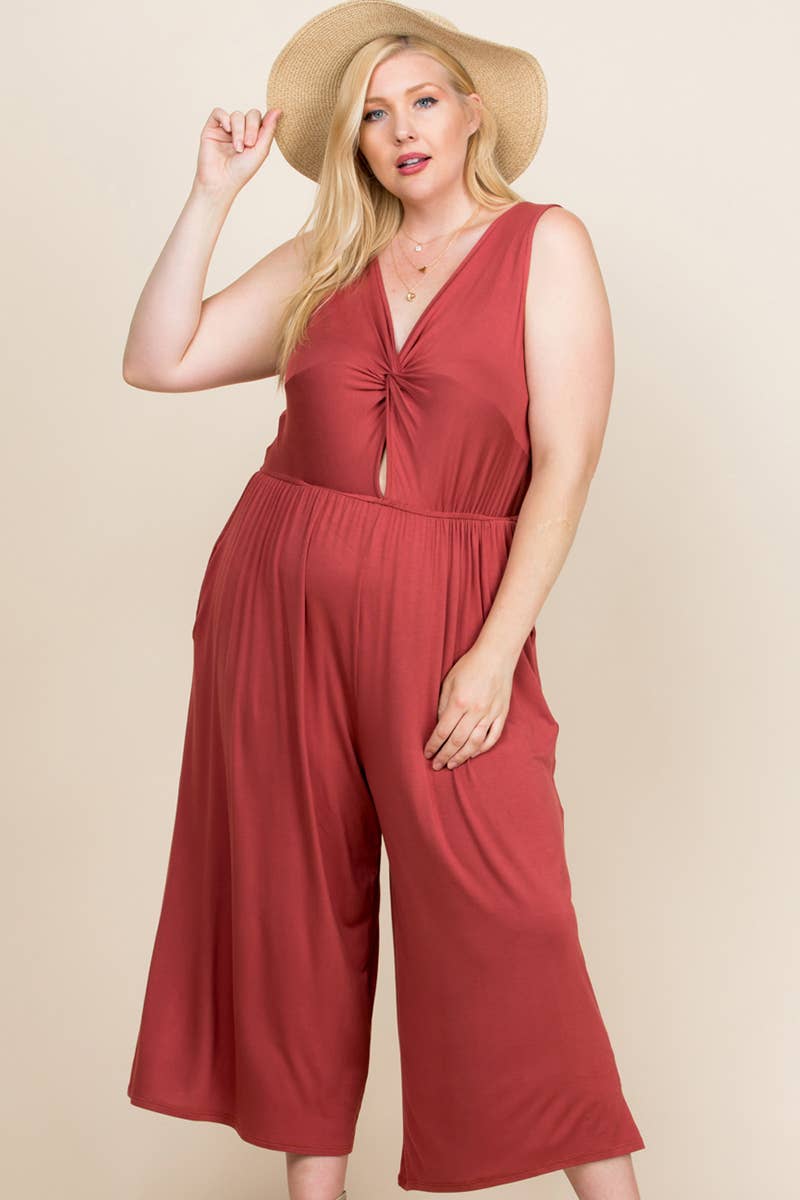 Emerald Collection - Wholesale Jumpsuit - Women's - ETR-7677-PL Plus Size Jersey Midi Jumpsuit4