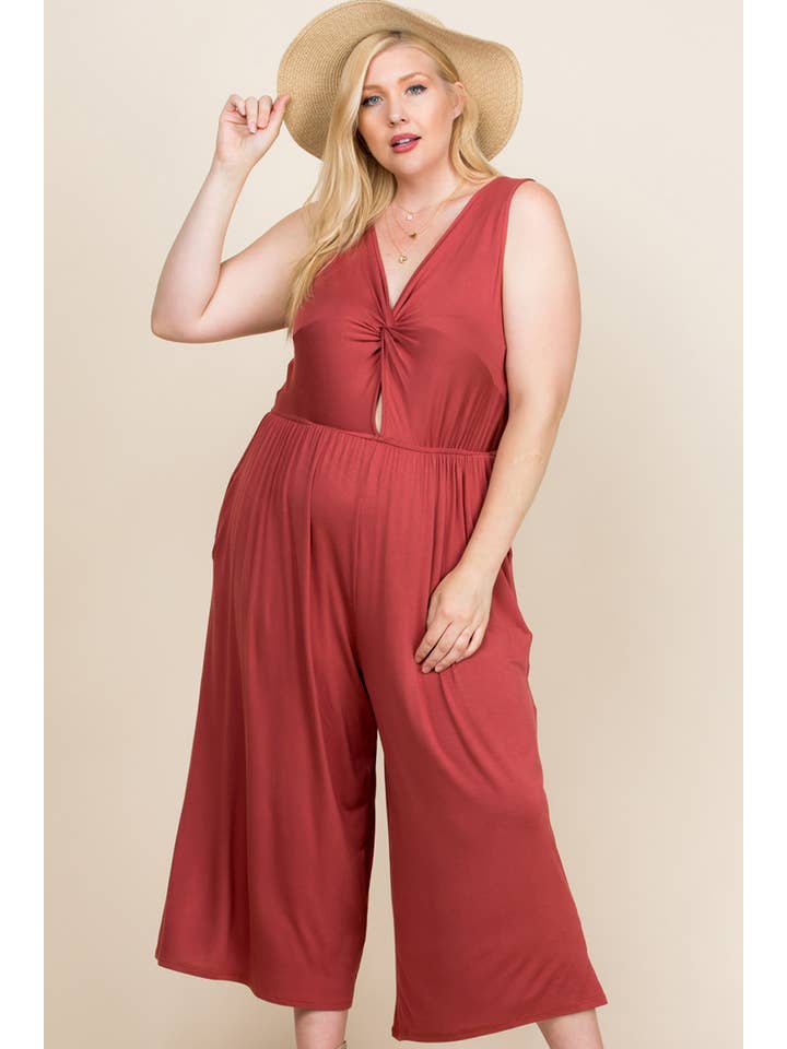 Emerald Collection - Wholesale Jumpsuit - Women's - ETR-7677-PL Plus Size Jersey Midi Jumpsuit4