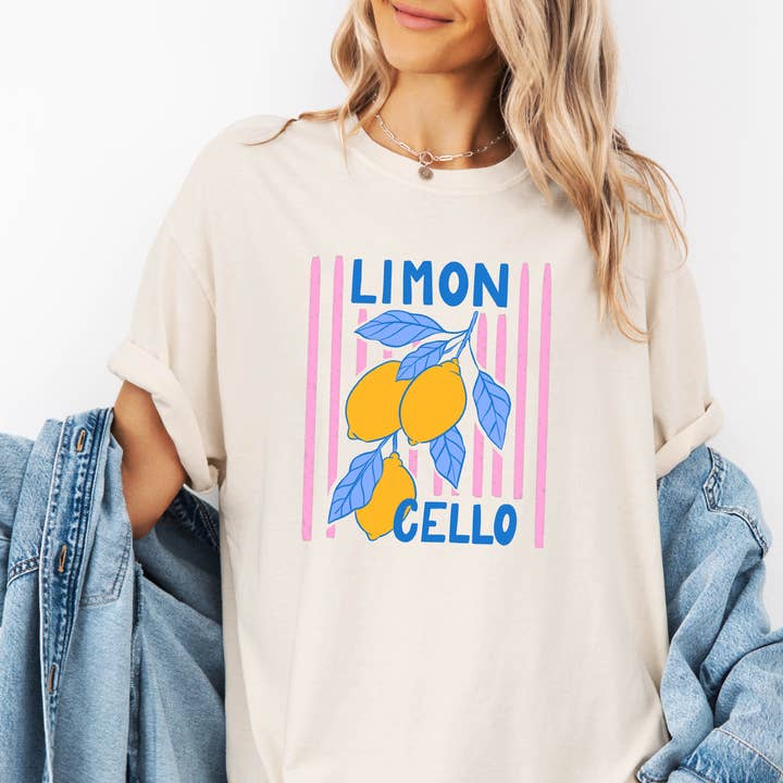 Limoncello Shirt Comfort Colors Italian Summer Graphic Tee  for wholesale by P E T I T R U E