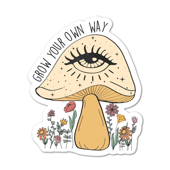 Grow Your Own Way champignonklistermærke for engroshandel hos Lyrical River Designs