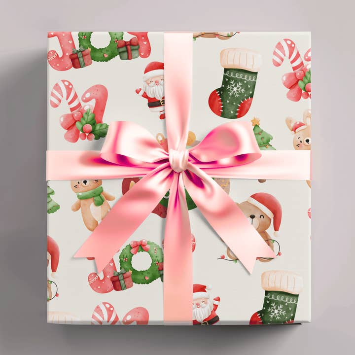 1.º Papel de Embrulho de Natal por atacado de Wrapping Papered