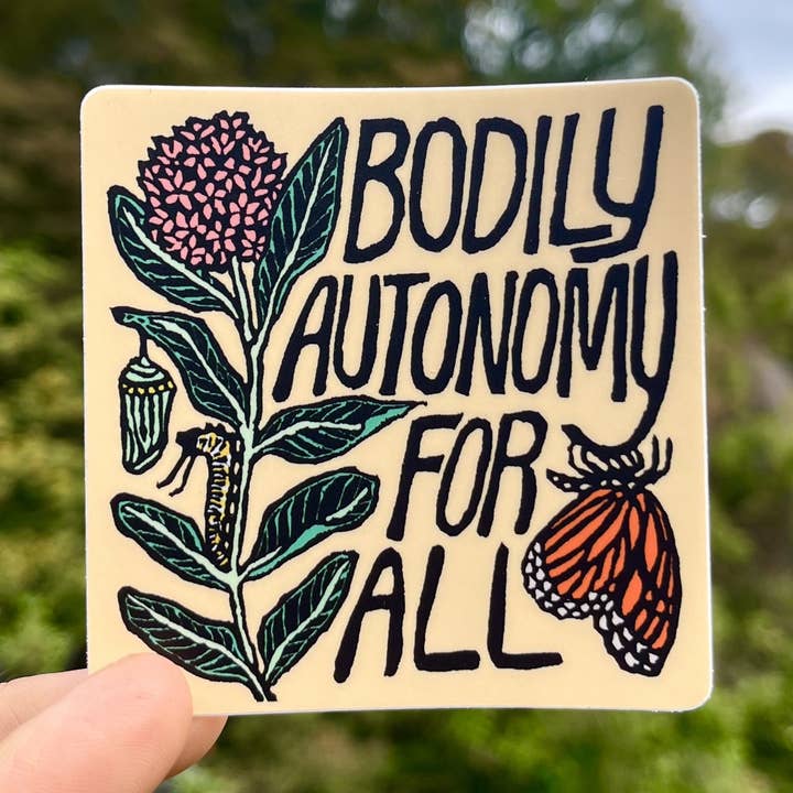 Körperliche Autonomie für alle Aufkleber | mattes Vinyl-Schmetterling für den Großhandel von stickiemi