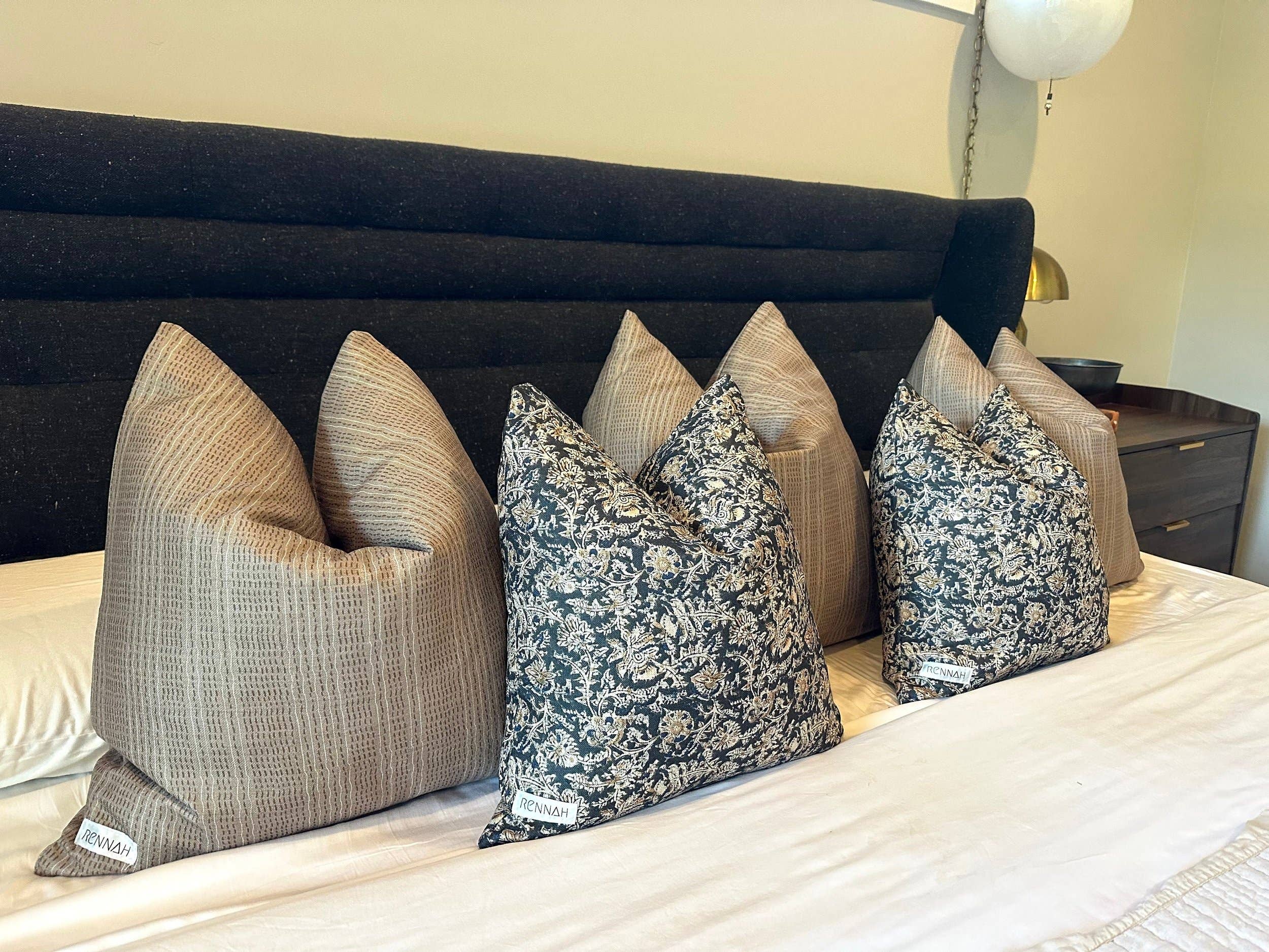 Rennah Collective - Wholesale Throw Pillow Cover - Juniper Black Pillow Cover3