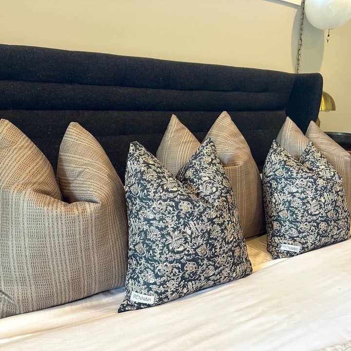 Rennah Collective - Wholesale Throw Pillow Cover - Juniper Black Pillow Cover3