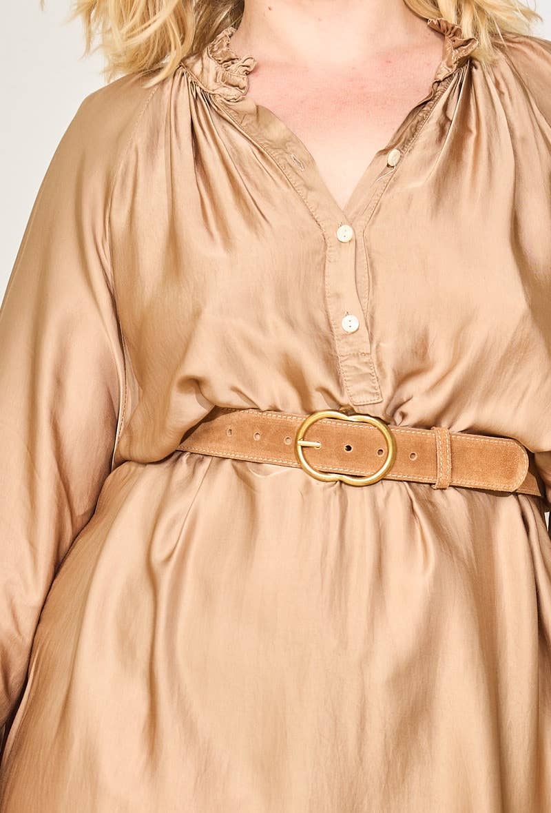 C'MELODIE - Wholesale Jurk - Dames - Grote Maat - Vloeiende jurk met lange mouwen7