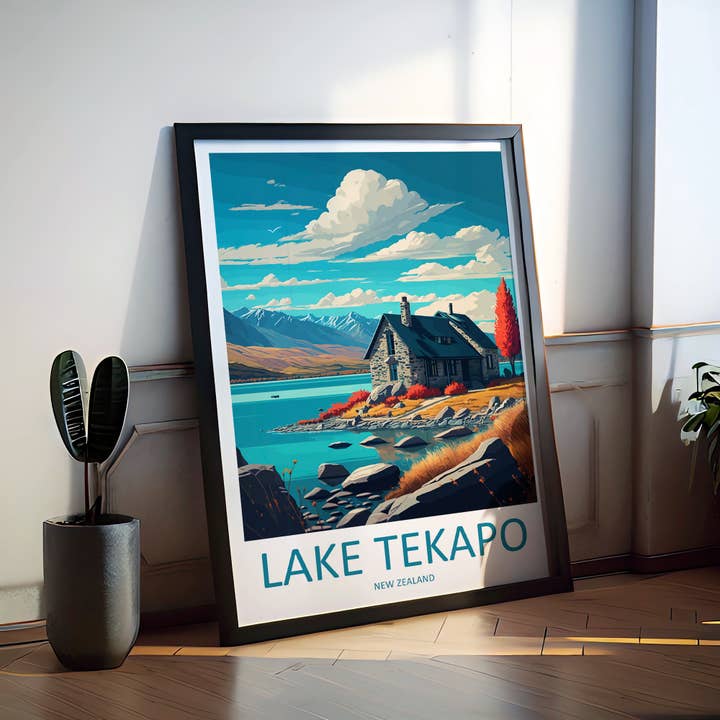 TravelzonaArt – wholesale Poster – Lake Tekapo New Zealand Travel Poster2