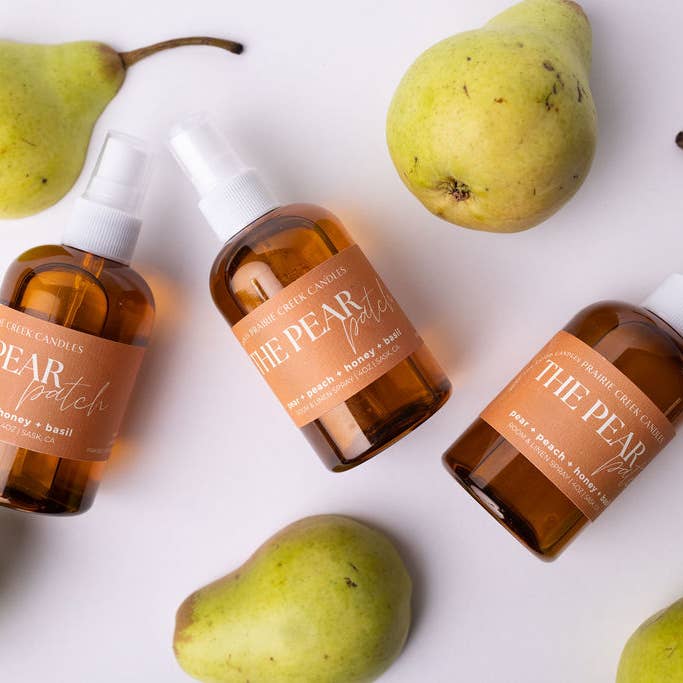 THE PEAR PATCH | NON TOXIC ROOM & LINEN SPRAY | FALL COLLECTION for wholesale by Prairie Creek Candles