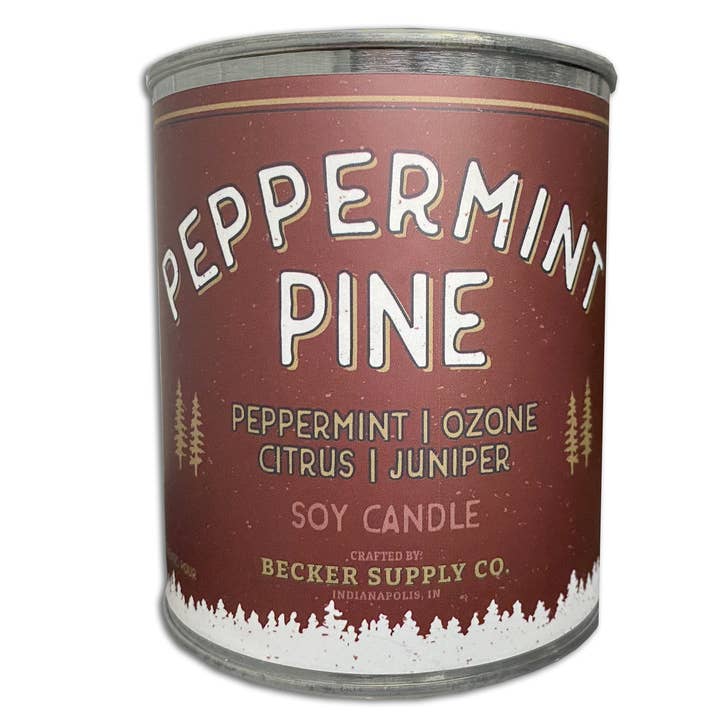 Peppermint Pine Candle - 1 Pint for wholesale by Becker Supply Co