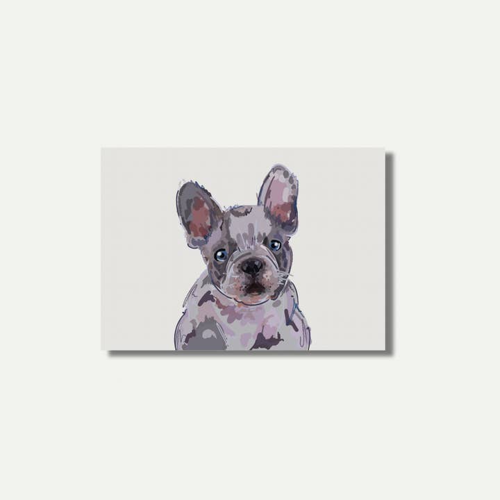 French Bulldog Illustration Art Print – A5 (Parti) for wholesale by Wren & Rye