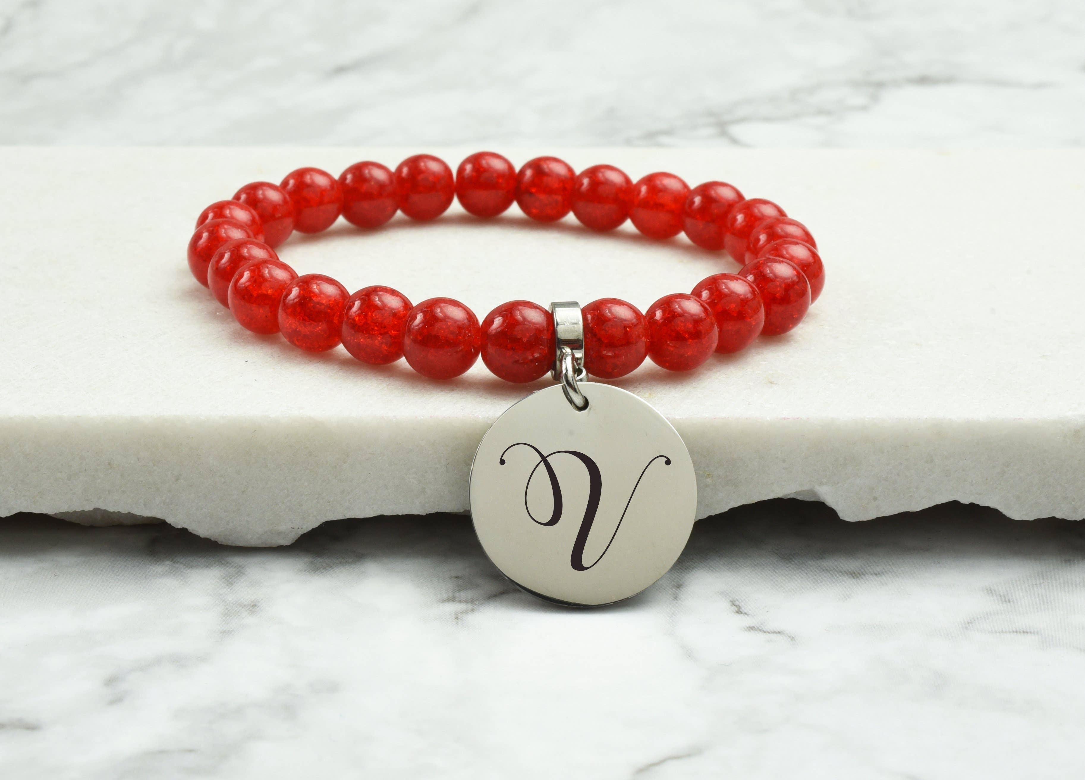 Pink Box - Wholesale Armband met kralen - Mama, Big Sis, Lil Sis Crystal Initial armband door roze doos21