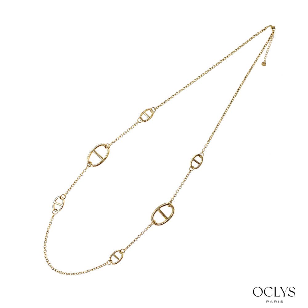 Oclys - Wholesale Y-Neck/Lariat Necklace - Long necklace with stainless steel beads Lika patterns3