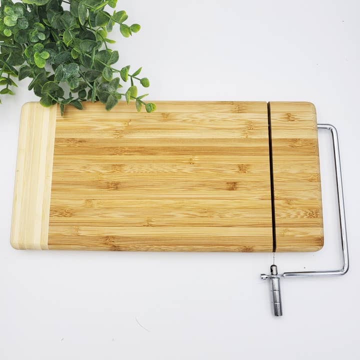 Inkwell Designers® - Wholesale Cutting Board - Personalized Cheese Cutting Board with Metal Cheese Cutter