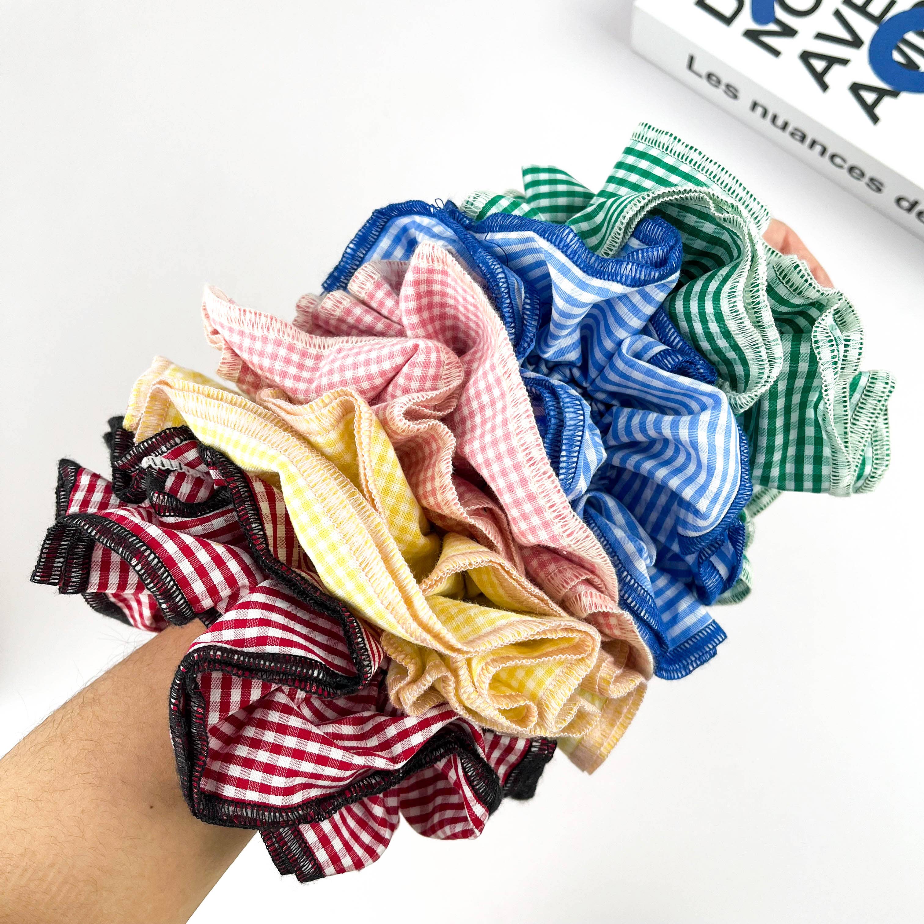 TheDivaSoap - Wholesale Scrunchie - Women's - Retro Plaid Scrunchie – Double-Layered Two-Tone Hair Tie7