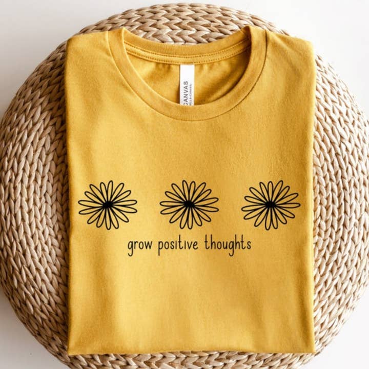 Grow Positive Thoughts Inspirational Tshirt for wholesale by Londas Trendy Tees
