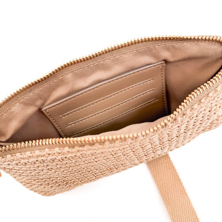 Pretty Simple - Wholesale Clutch Bag - Women's - Rome Raffia Clutch Card Wallet Wristlet