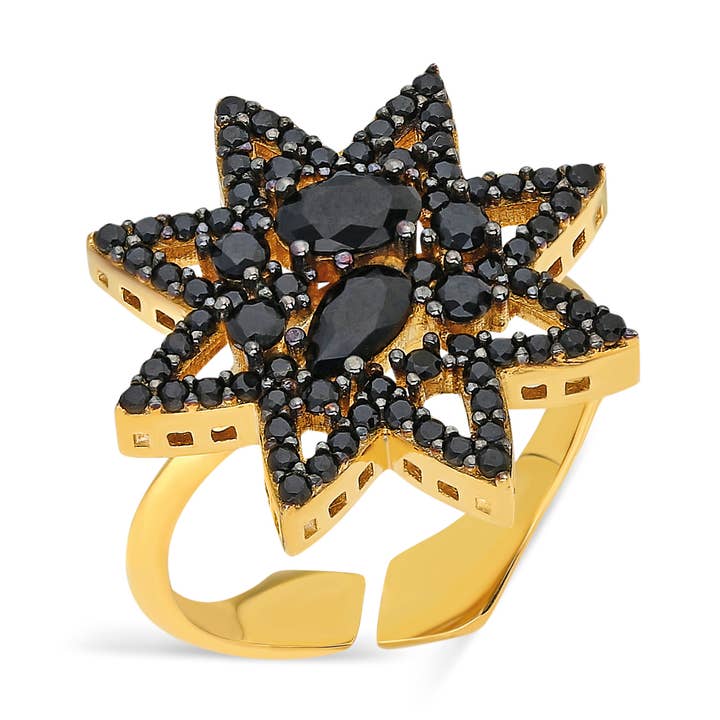 Stjerne Ring - Sort for engroshandel hos JCM London