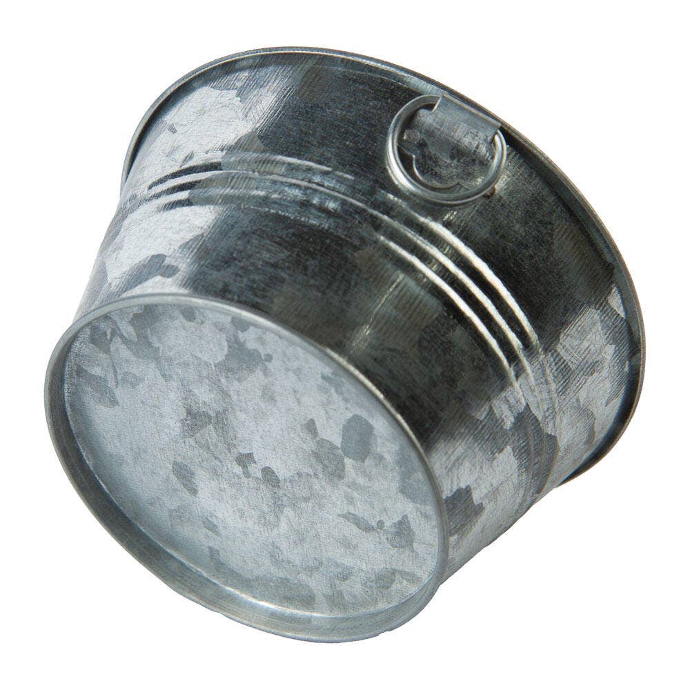 Factory Direct Craft - Vendita all'ingrosso Secchi/Secchielli - Mini tinozza rotonda in metallo, altezza 2" x diametro.3