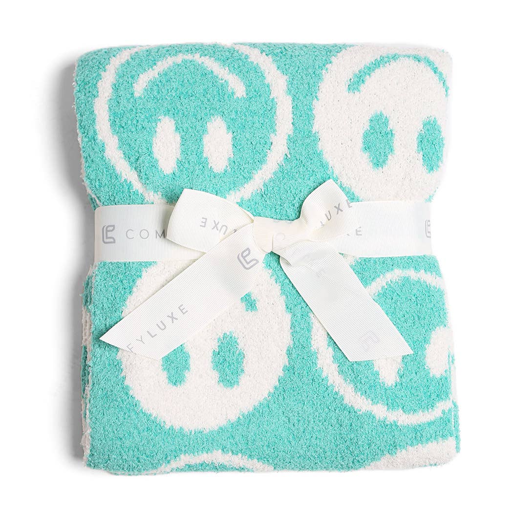 Fashion City – Engroshandel Sengetæppe - Børn og baby – Gentagne Happy Face Pattern Kids Throw Blanket6