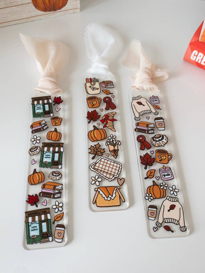 Marque-pages en acrylique d'automne pour la vente par Be Bold Stay Bold