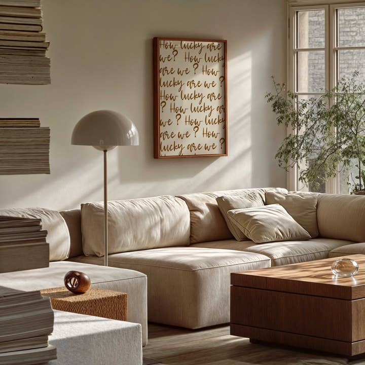 D'LUXE PRINTS - Wholesale Art Print - How Lucky Are We Script Print12