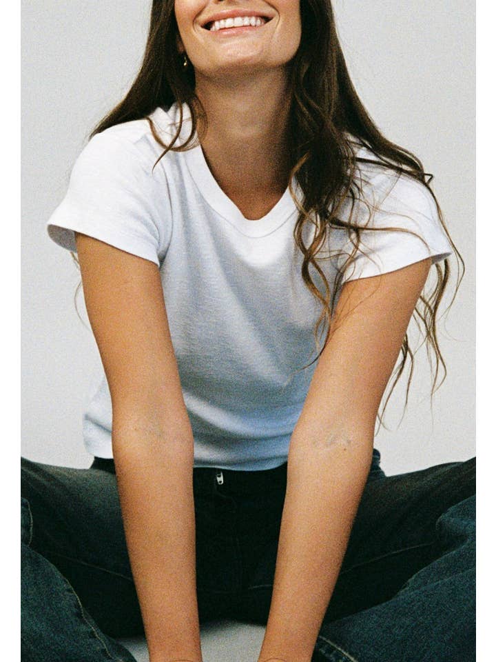 Weiss Vintage-Slub-T-Shirt für den Großhandel auf Faire1