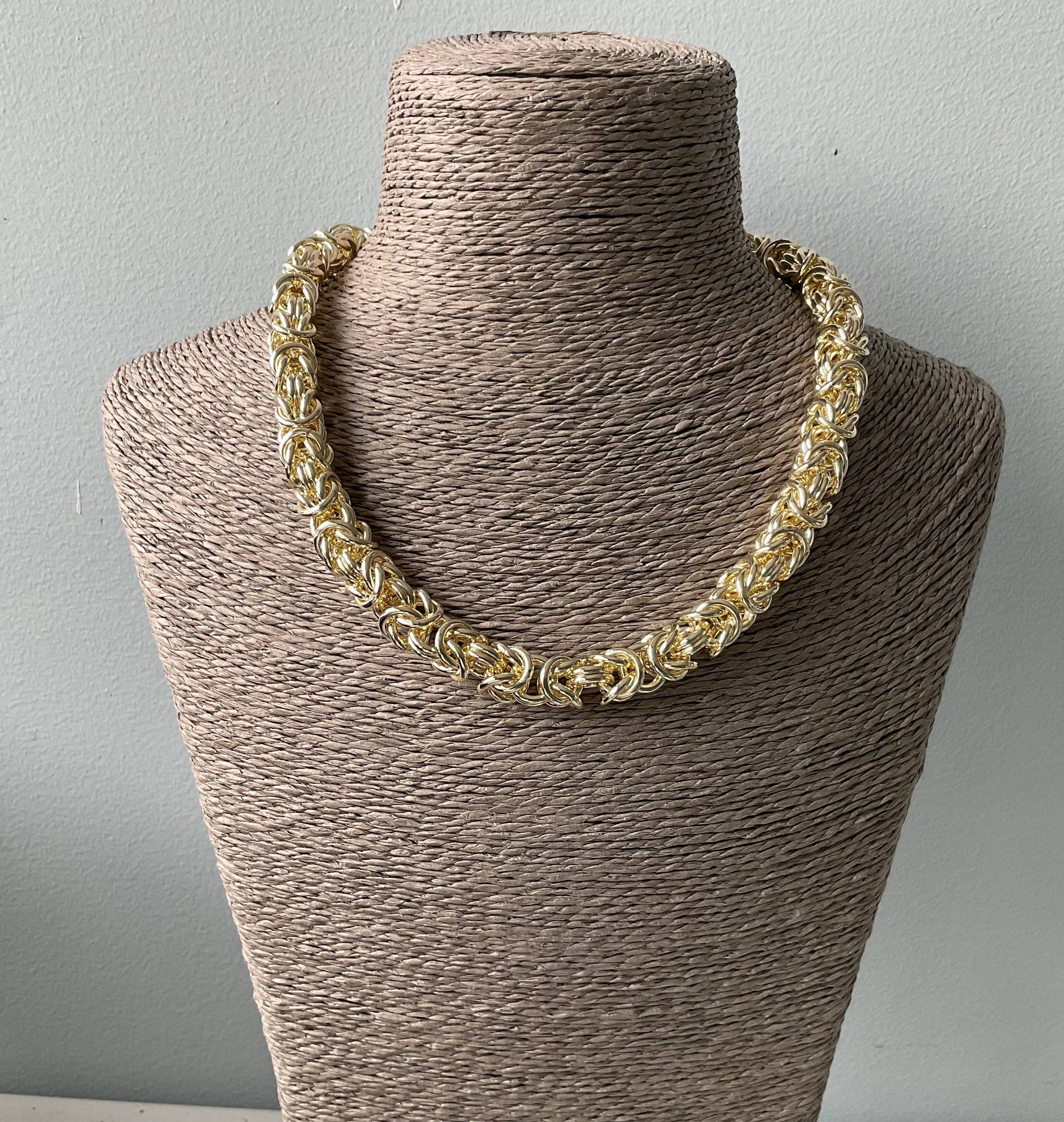 My Best Kept Jewelry - Wholesale Link & Chain Necklace - Knotted Gold Statement Necklace1