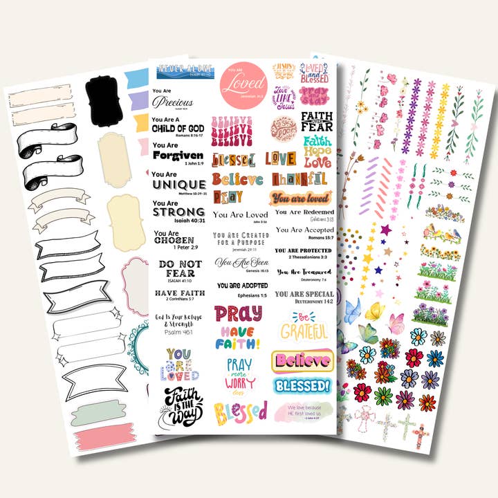 Scripture | Rub On Transfer | Bible | Decals For Crafts for wholesale by Christian Craft Paper