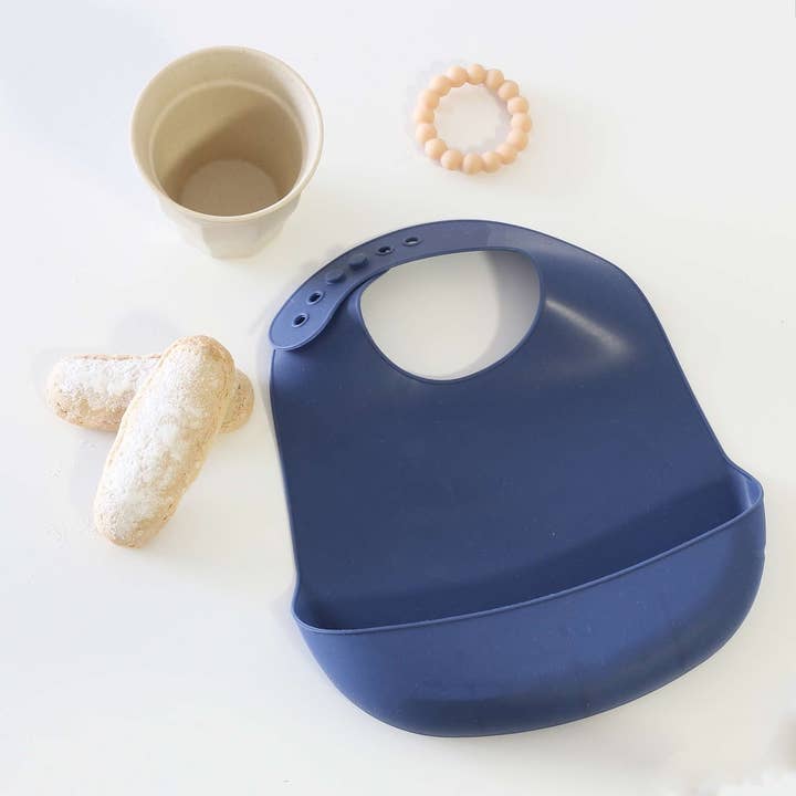 Silicone Bib - Midnight Blue for wholesale by Trois kilos Sept