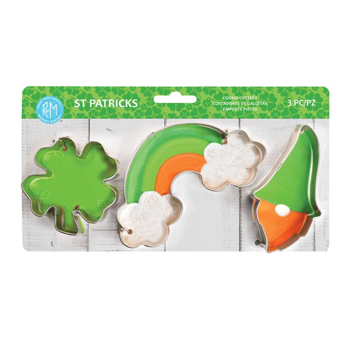 St Patrick's Day 3 PC Cookie Cutter Set for wholesale by R&M International