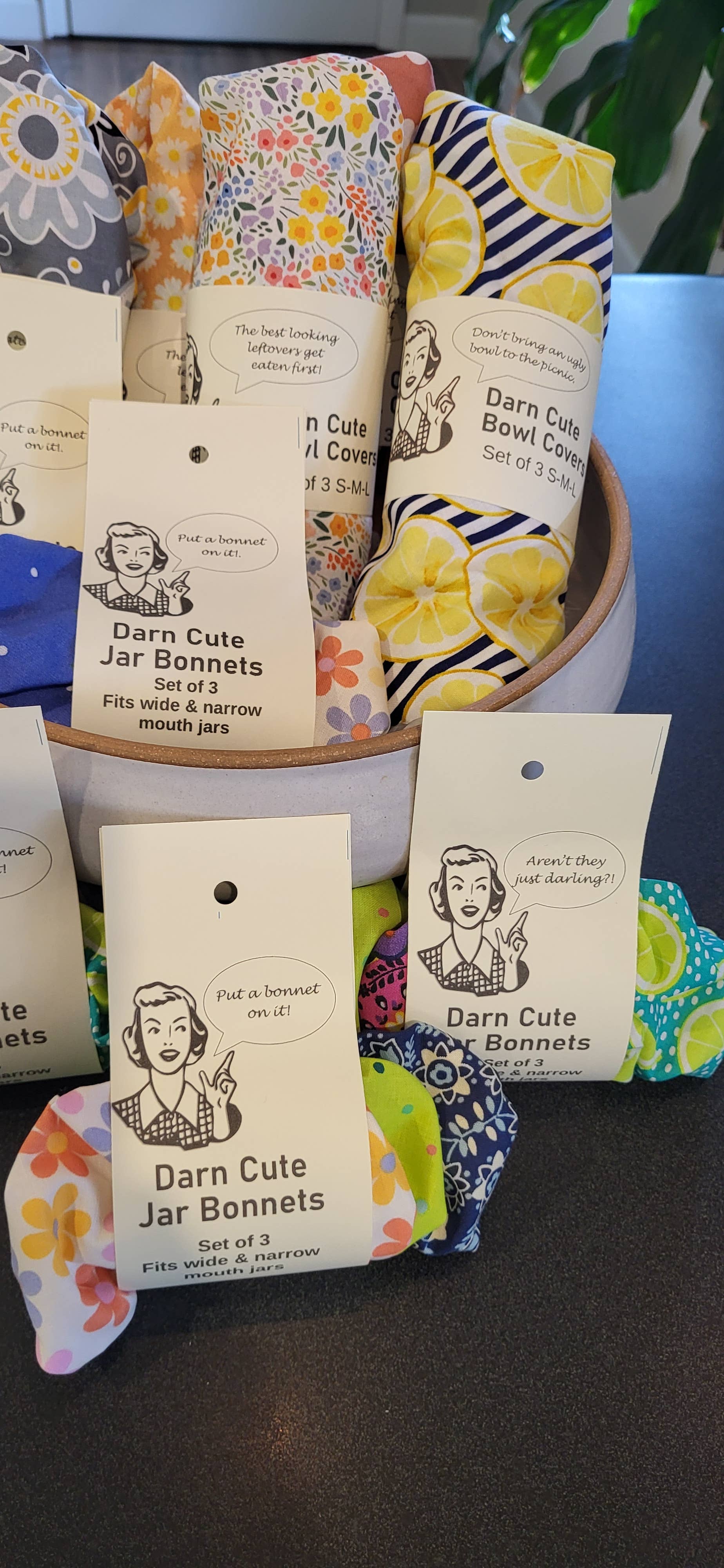 Made In Habersham - Wholesale Food Storage Wrap/Bag - Cotton Fabric Bowl & Jar Covers Try It Pack1