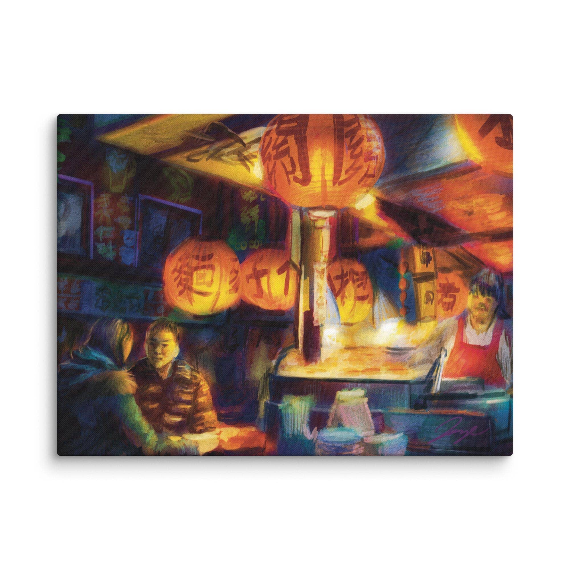 JoyousJoyfulJoyness - Wholesale Painting/Drawing - "Taiwanese Night Market": Painting of a Taiwanese Night Market [Unfoiled]5