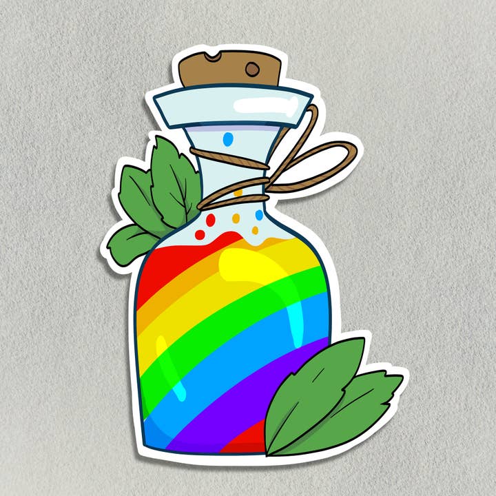 Pegatina de mesa LGBT Rainbow Potion para venta al por mayor de Salt Birch