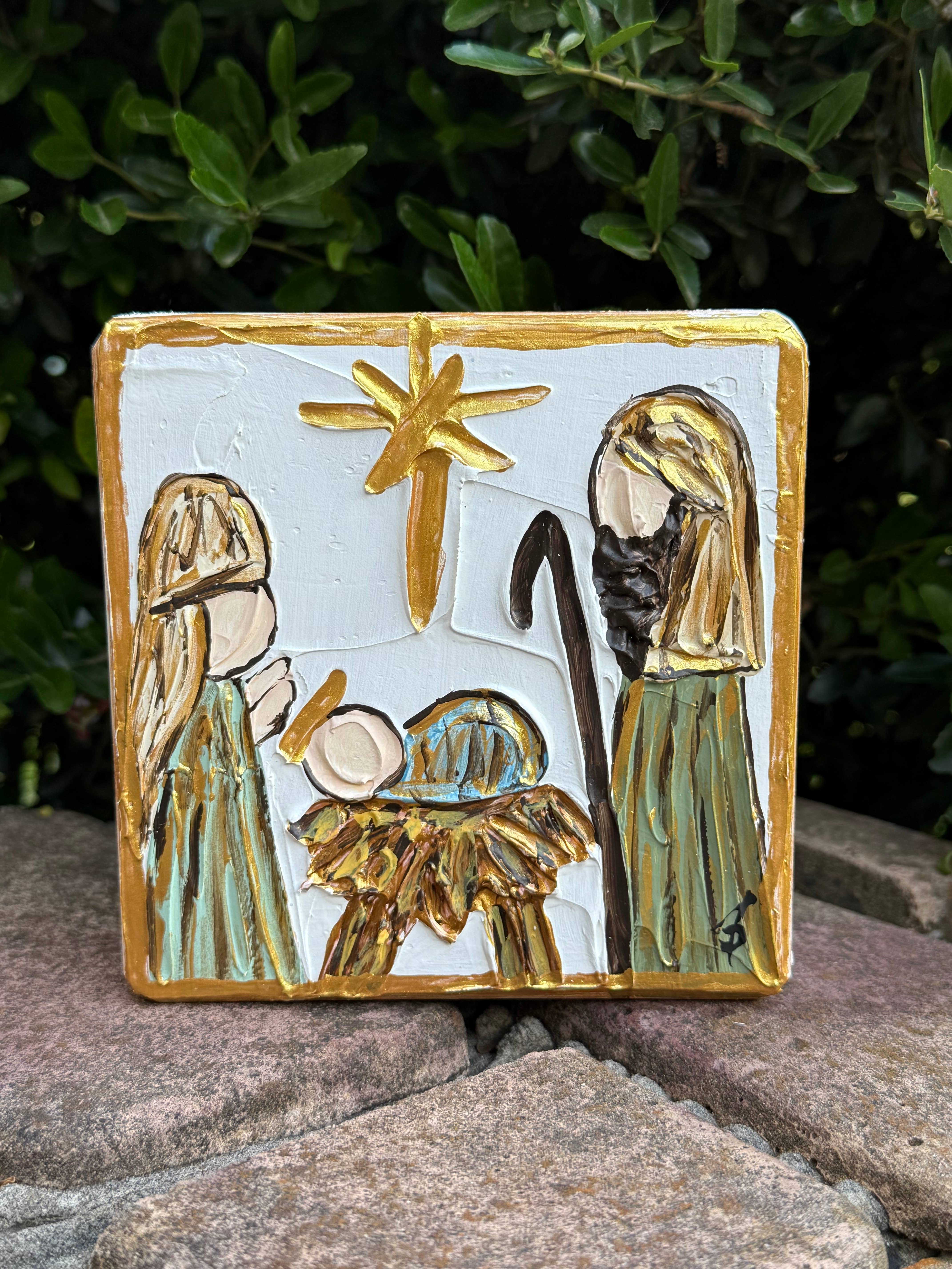 Framesaplenty - Venta al por mayor Decoración navideña - Pequeño bloque de arte de belén6