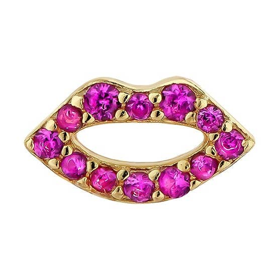 BOUCLE D'OREILLE KISS PIERCING pour la vente par EarCandy Jewelry