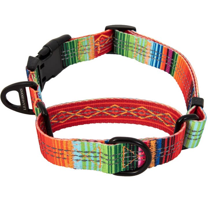 Leash Boss - Wholesale Pet Collar - Dog - Patterned Reflective Fabric Martingale Dog Collar - Pattern Collection