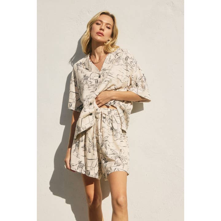 Sail Away With Me Relaxed Shirt And Shorts Set for wholesale by Dress Forum