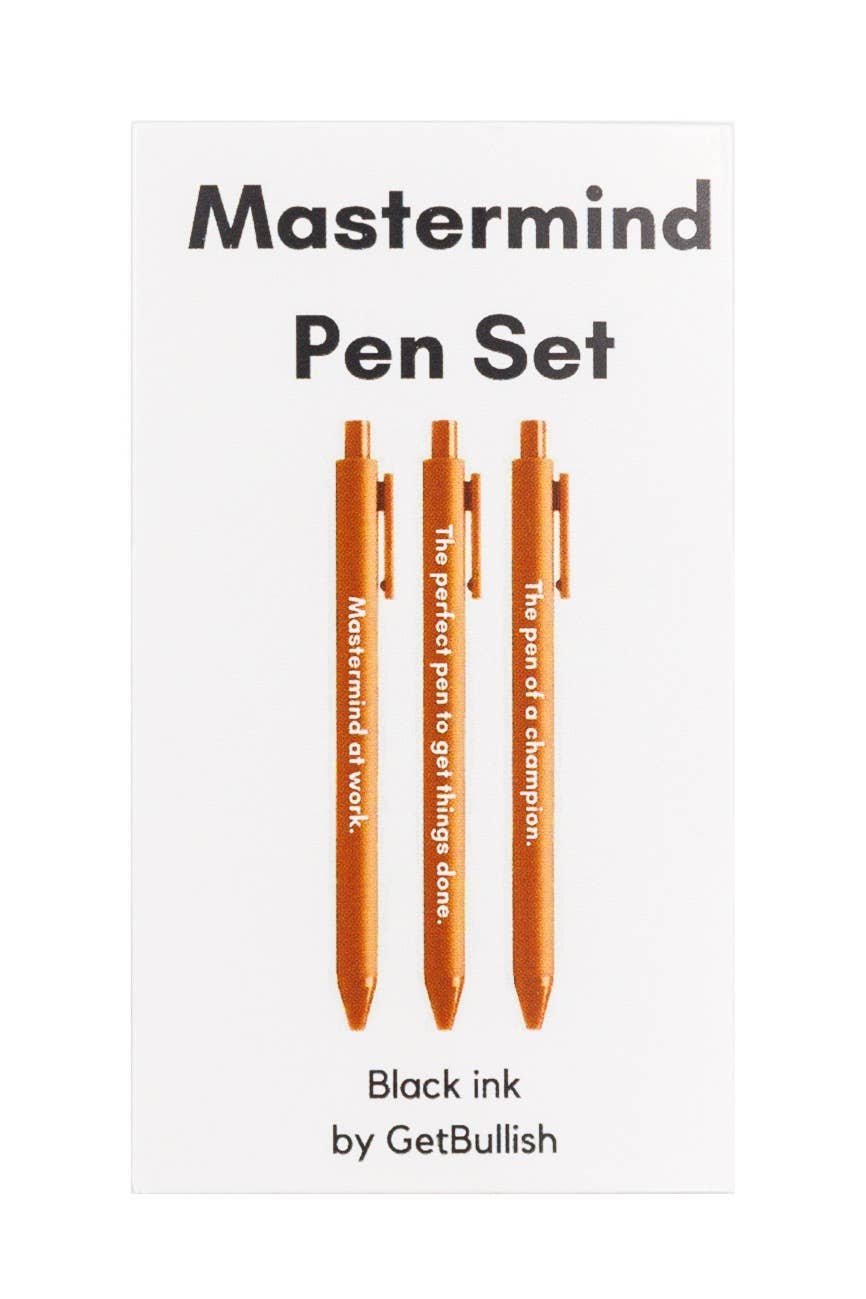 GetBullish - Vente Stylos - Mastermind Pen Set 🏆 | Coffret cadeau stylo gel Click de 34