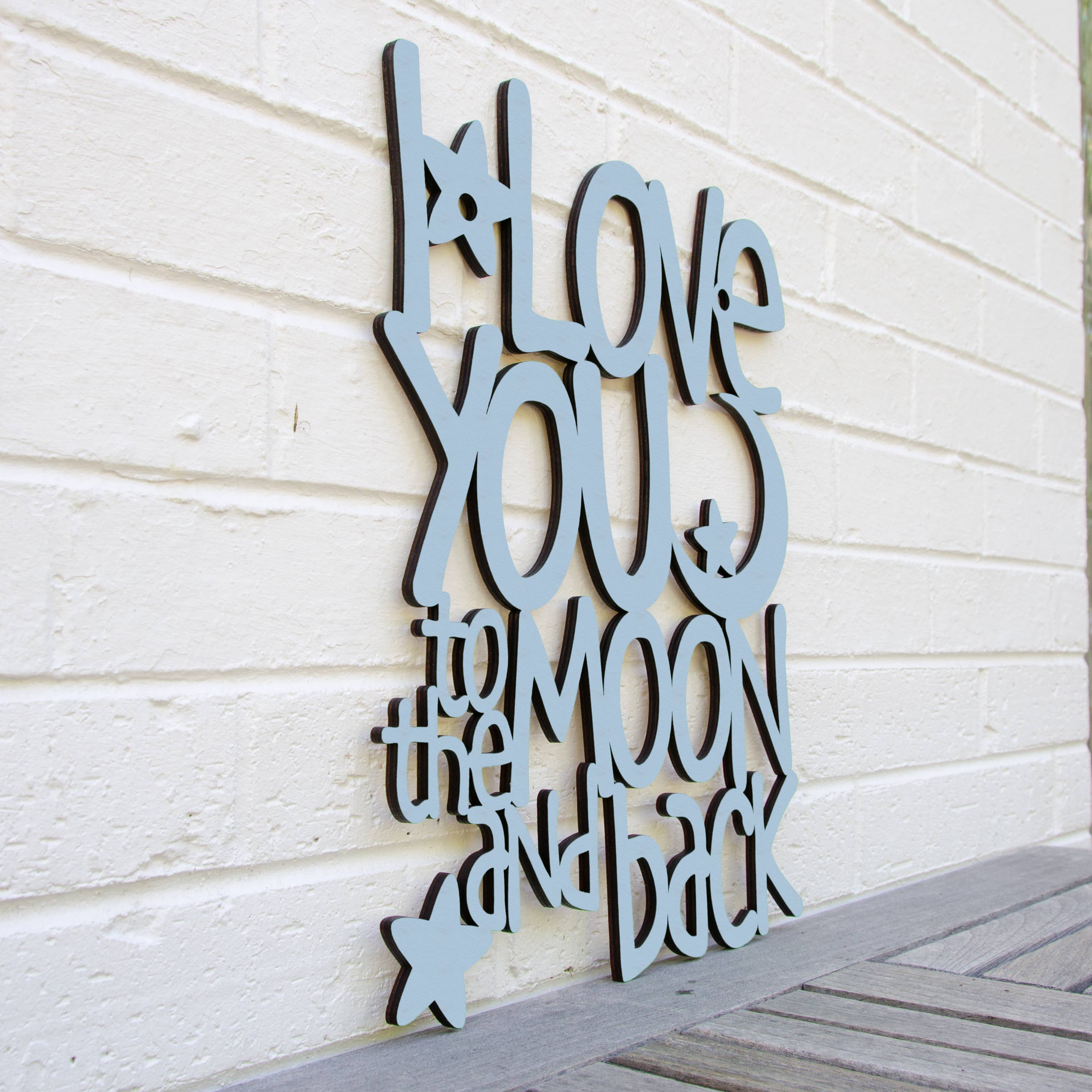 Spunky Fluff - Wholesale Wall Decor - Kids & Baby - I Love You to the Moon & Back, Wood Nursery Wall Decor5