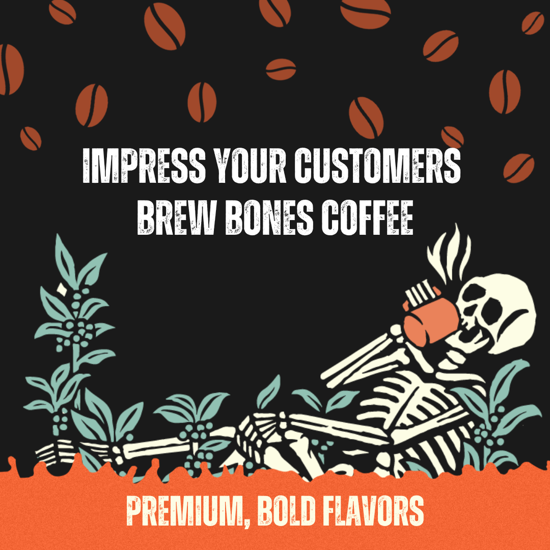 Bones Coffee Company - Wholesale Coffee Beans - Dragon's Lair Coffee | 5lb Bulk | Whole Bean & Ground1
