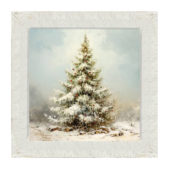 ginger blue - Wholesale Christmas Wall Art - Snowy Christmas tree