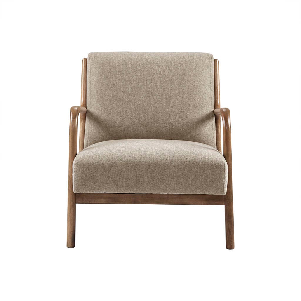 Olliix - Wholesale Chair - Scandinavian Elm Wood Taupe Lounge Chair *3