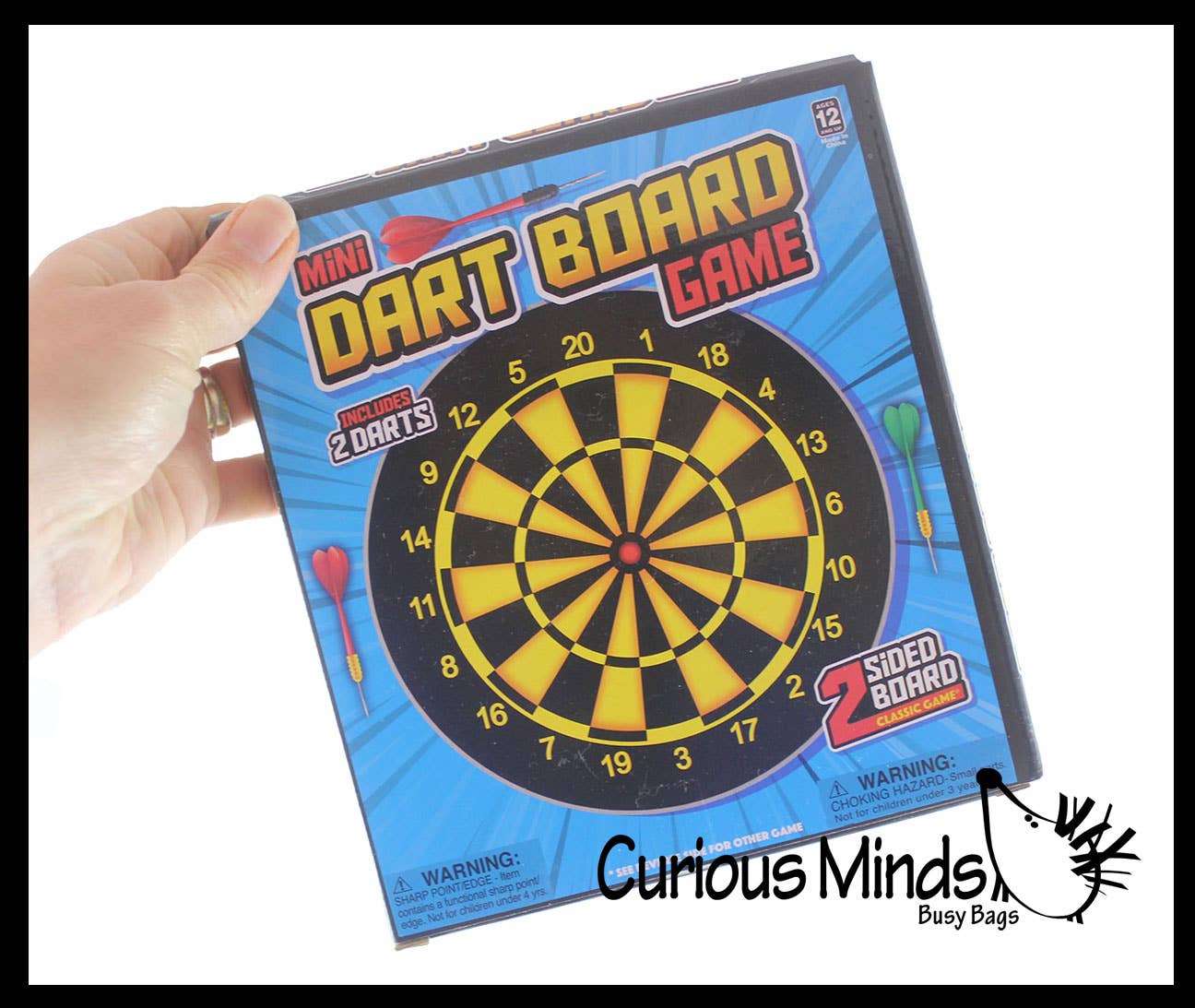 Curious Minds Toys - Venta al por mayor Juegos de mesa - Mini diana doble para oficina con dardos metálicos7
