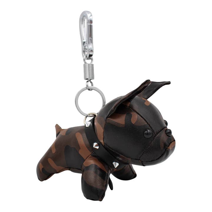 French Bulldog Dog Eco-Leather Keychain For backpack(Brown) for wholesale by Real Sic