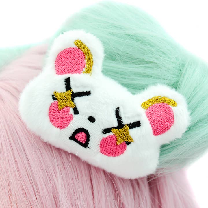 Clipe de cabelo de peluche Kawaii Dead Bear por atacado de Kawaii Hair Candy