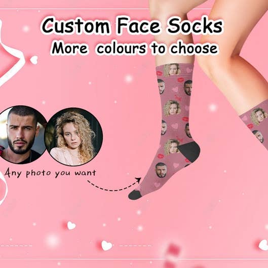 Custom Couple Face Socks, Custom Valentine's Day Socks and other Purchase Wholesale customized socks. Free Returns & Net 60 Terms on Faire trending on Faire.