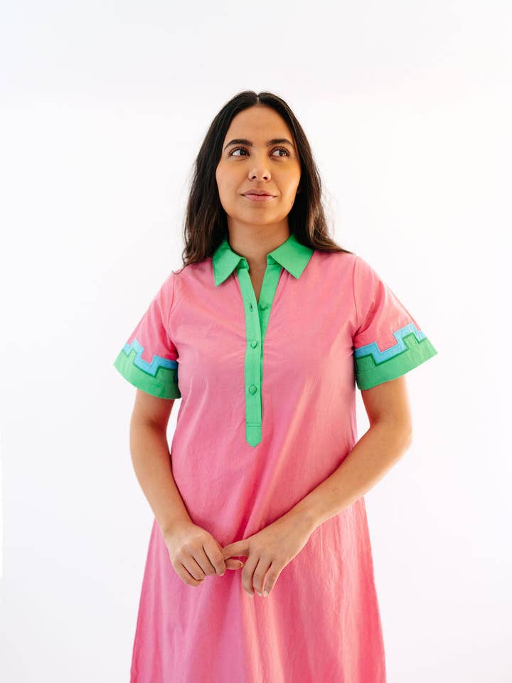 Pink Drink Colorblock Mary Maxi Dress for wholesale on Faire5