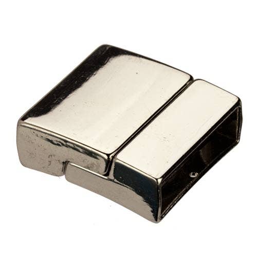 Fermoir magnétique, pour 25x8mm, argent pour la vente par EHAWA