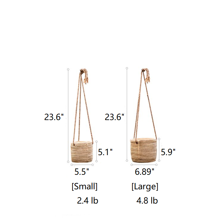 Rustic Reach - Wholesale Hanging Planter - Faux Rattan Cement Hanging Planter11