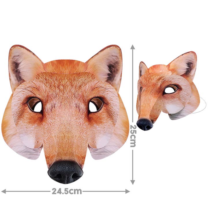BeeSmartToys – wholesale Leksaksset - Barn – Djur Mask Pack 4: Tiger, Enhörning, Räv & schimpans