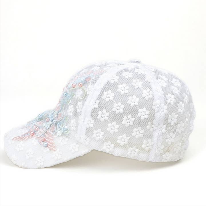 ACCITY - Wholesale Baseball Cap - Women's - Summer Lace Floral Mesh Baseball Cap CWAH1533